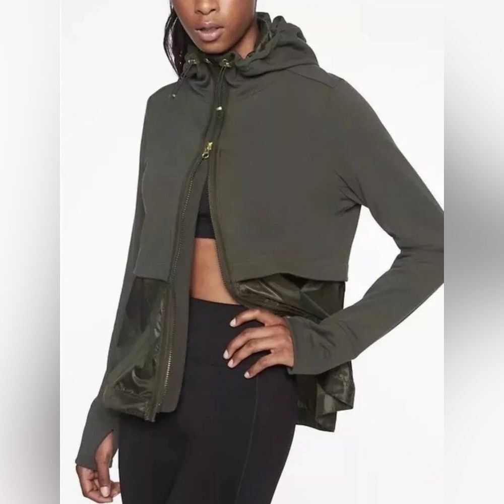 Athleta Black Windy Point Hooded Jacket Size S - Picture 13 of 13